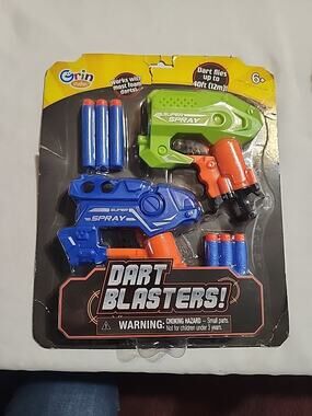 Grin Studios Dart Blaster Works with Most Foam Darts Darts Fly 40 ft 2 Blasters